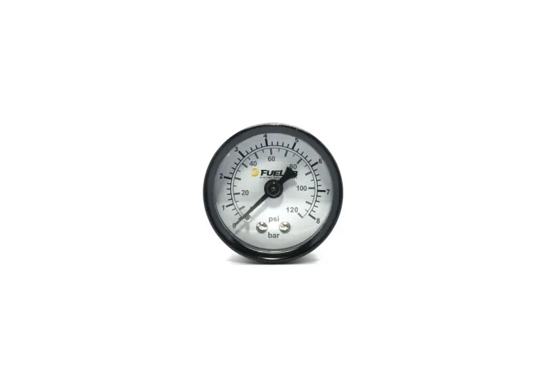 Fuelab FLB71511 1.5in Fuel Pressure Gauge - EFI - Range 0-120 PSI (Dual Bar/PSI Scale)