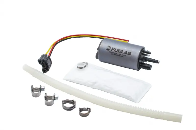 Fuelab FLB49614 496 In-Tank Brushless Fuel Pump W/9mm Barb & 6mm Barb Siphon - 500 LPH