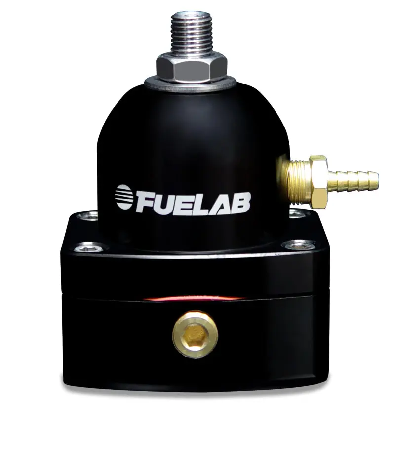 Fuelab FLB52503-1-L-L 525 Carb Adjustable FPR In-Line Large Seat 1-3 PSI (1) -6AN In (1) -6AN Return - Black №1