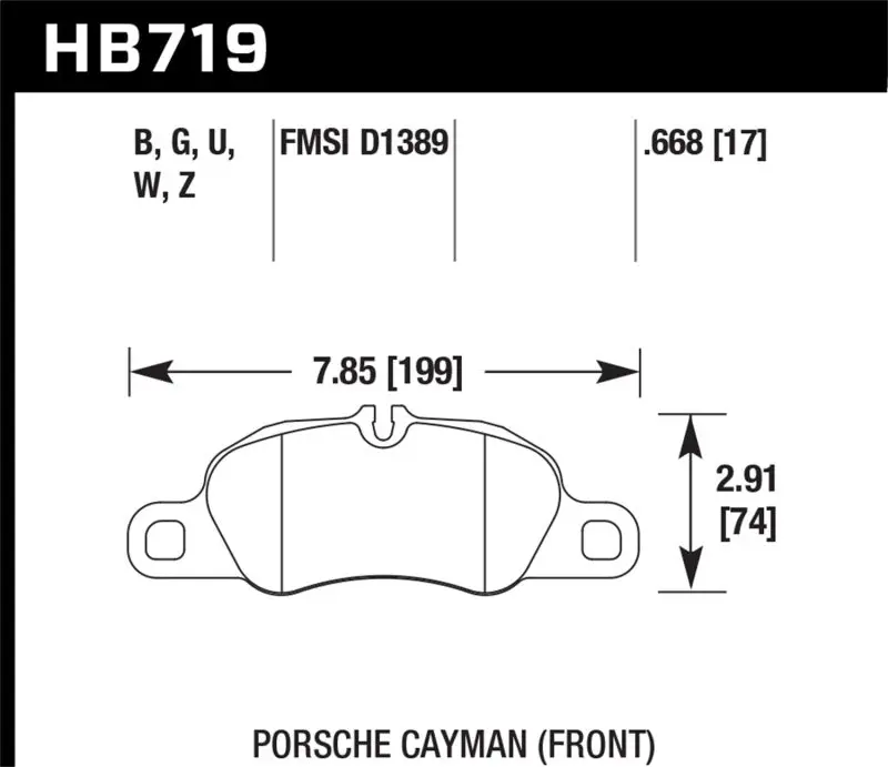 HAWK HAWKHB719G.668 09-11 Porsche 911 Carrera / 13-16 Porsche Boxster DTC-60 Race Front Brake Pads №1