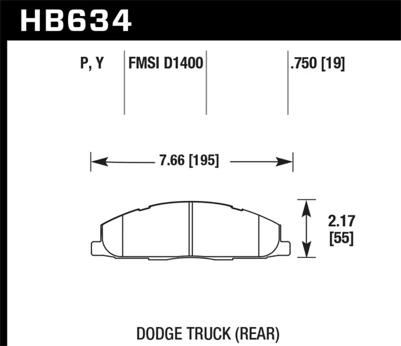 HAWK HAWKHB634Y.750 09-14 Dodge Ram 2500/3500 Rear LTS Brake Pads №1