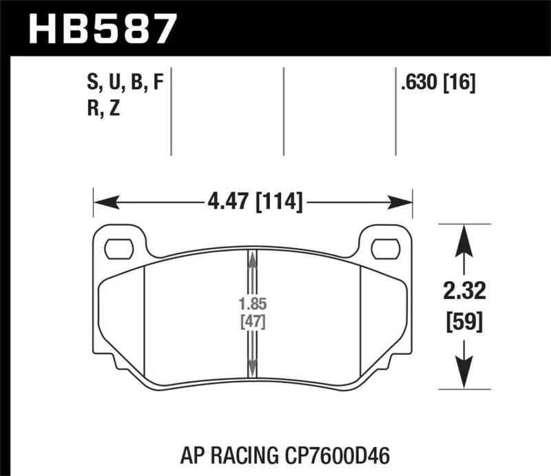 HAWK HAWKHB364B.587 2002-2004 Audi A6 (Front Rotors 320mm) HPS 5.0 Rear Brake Pads №1