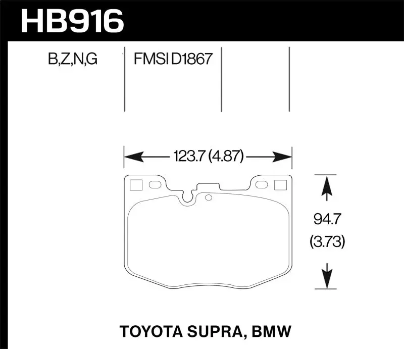 HAWK HAWKHB916G.740 2020 Toyota Supra / 19-20 BMW Z4 DTC-60 Front Brake Pads