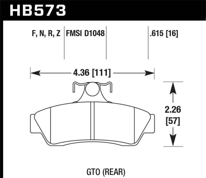 HAWK HAWKHB573N.615 HP+ Street Brake Pads №1