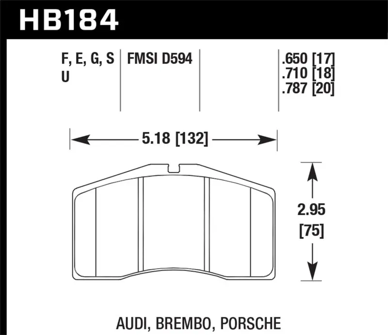 HAWK HAWKHB184F.650 HPS Street Brake Pads