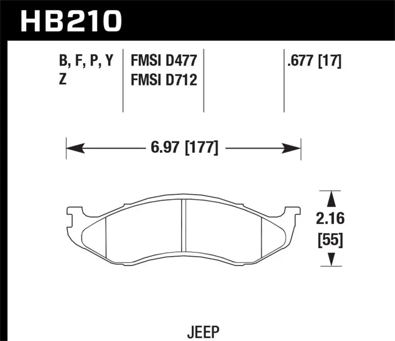 HAWK HAWKHB210F.677 HPS Street Brake Pads