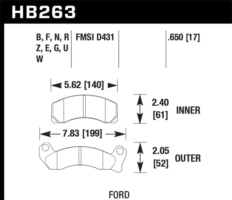 HAWK HAWKHB263F.650 HPS Street Brake Pads №4