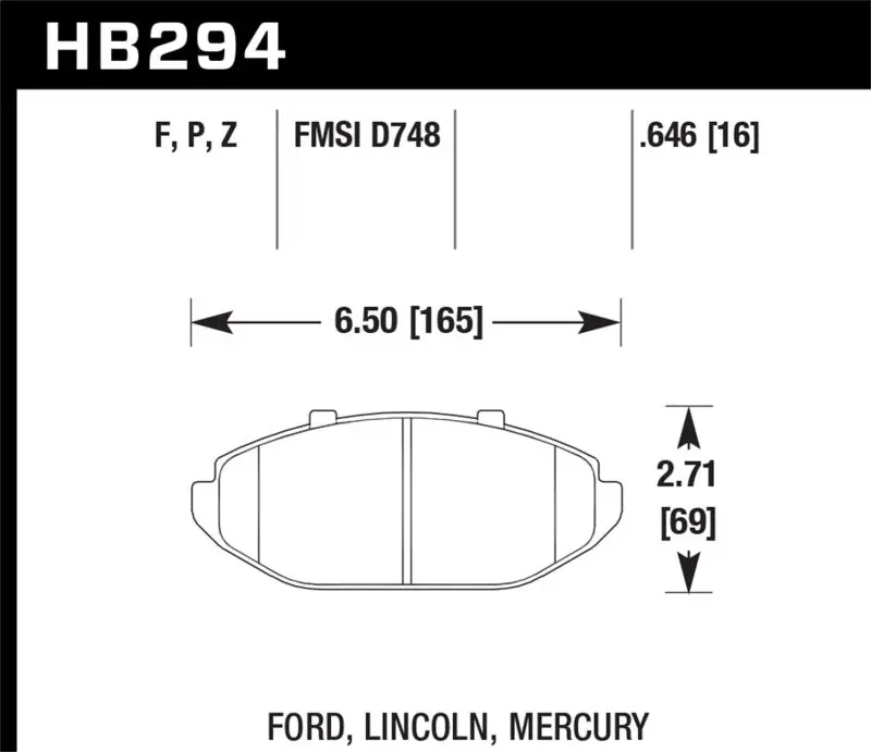 HAWK HAWKHB294F.646 HPS Street Brake Pads №2