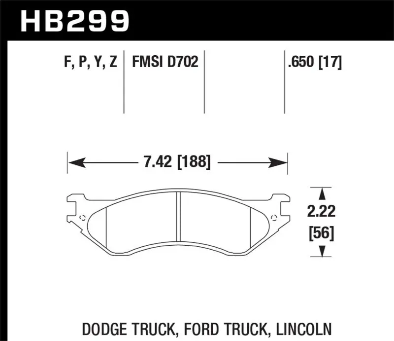 HAWK HAWKHB299F.650 HPS Street Brake Pads №1