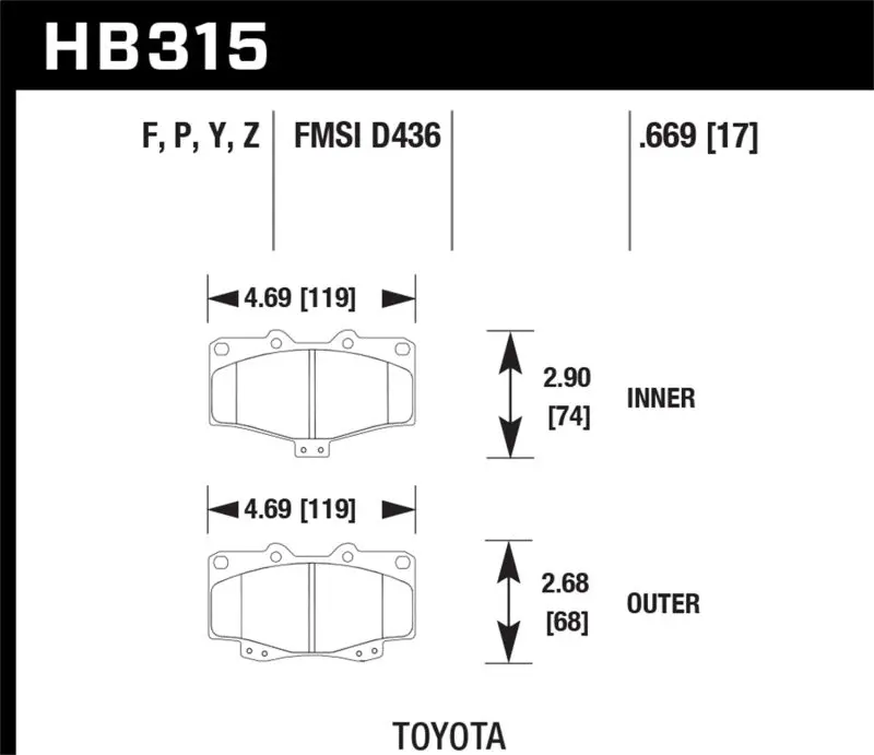 HAWK HAWKHB315F.669 HPS Street Brake Pads №4