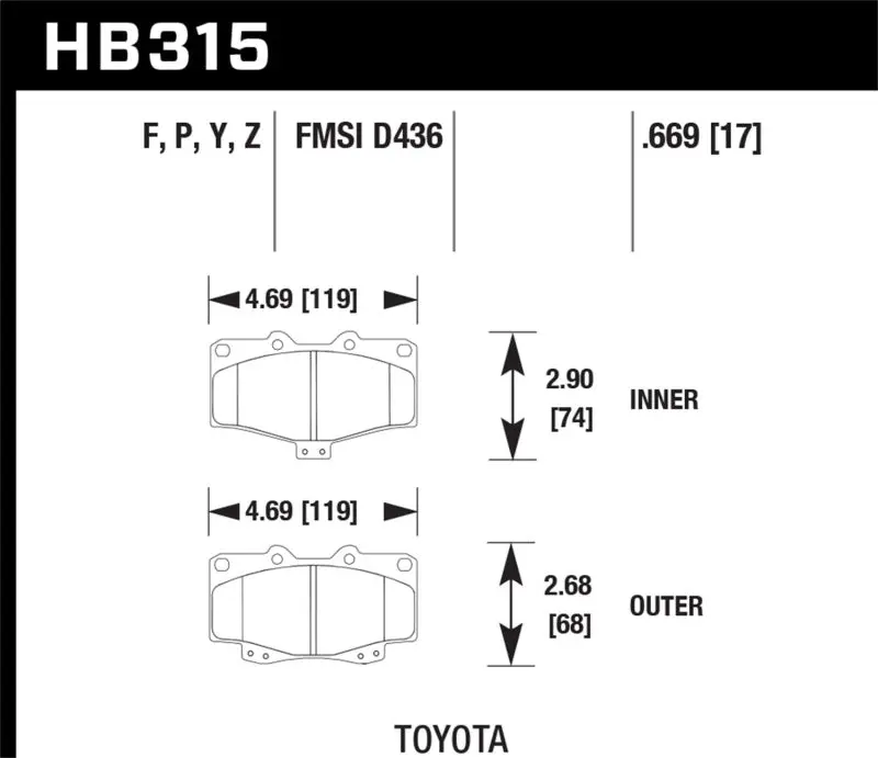 HAWK HAWKHB315F.669 HPS Street Brake Pads №5