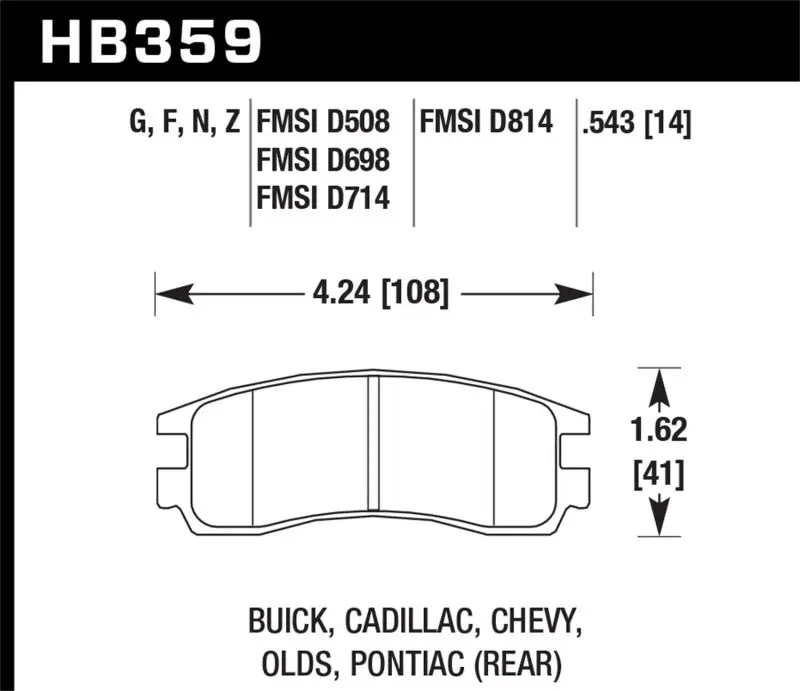 HAWK HAWKHB359F.543 HPS Street Brake Pads №3