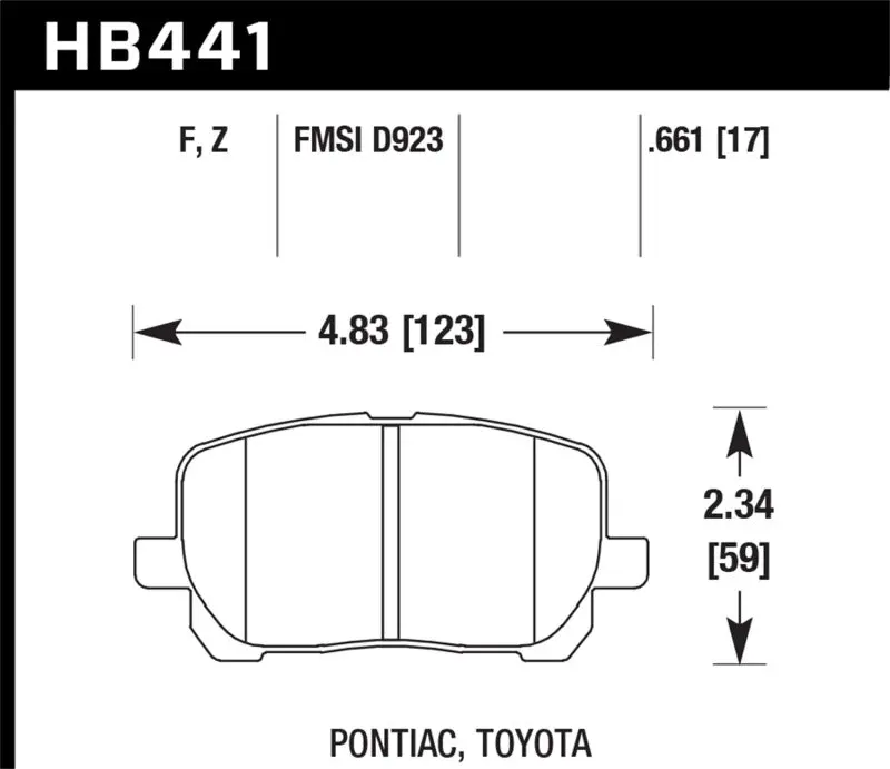 HAWK HAWKHB441F.661 HPS Street Brake Pads №2