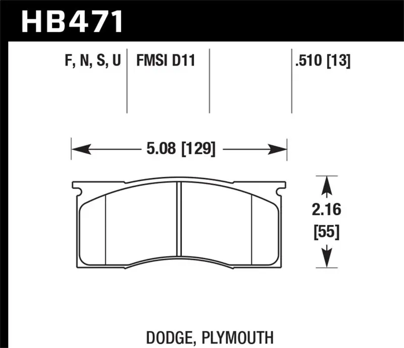 HAWK HAWKHB471F.510 HPS Street Brake Pads №2