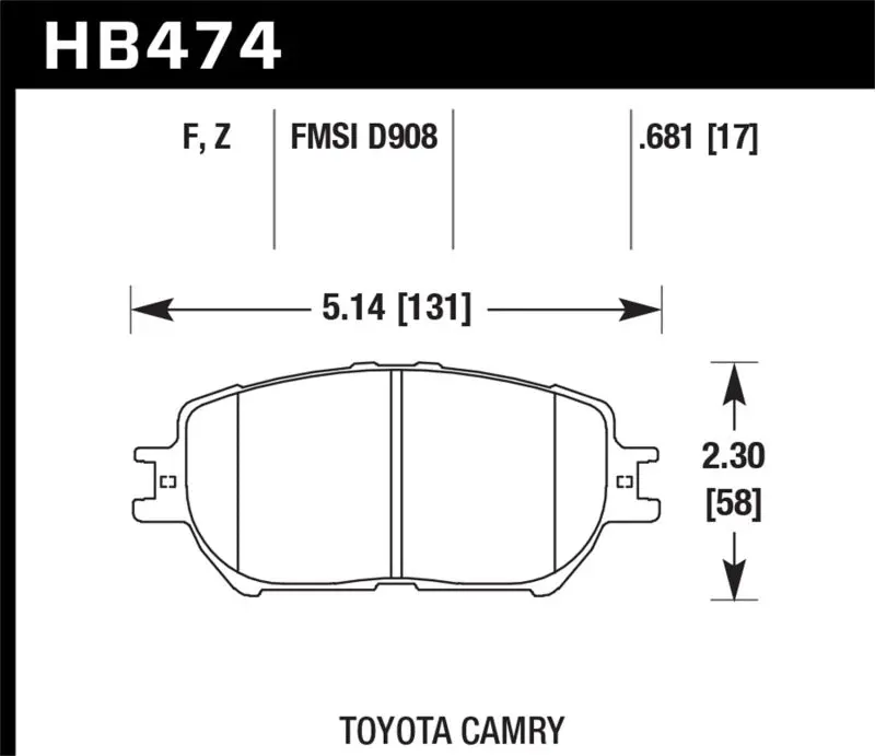 HAWK HAWKHB474F.681 HPS Street Brake Pads №2