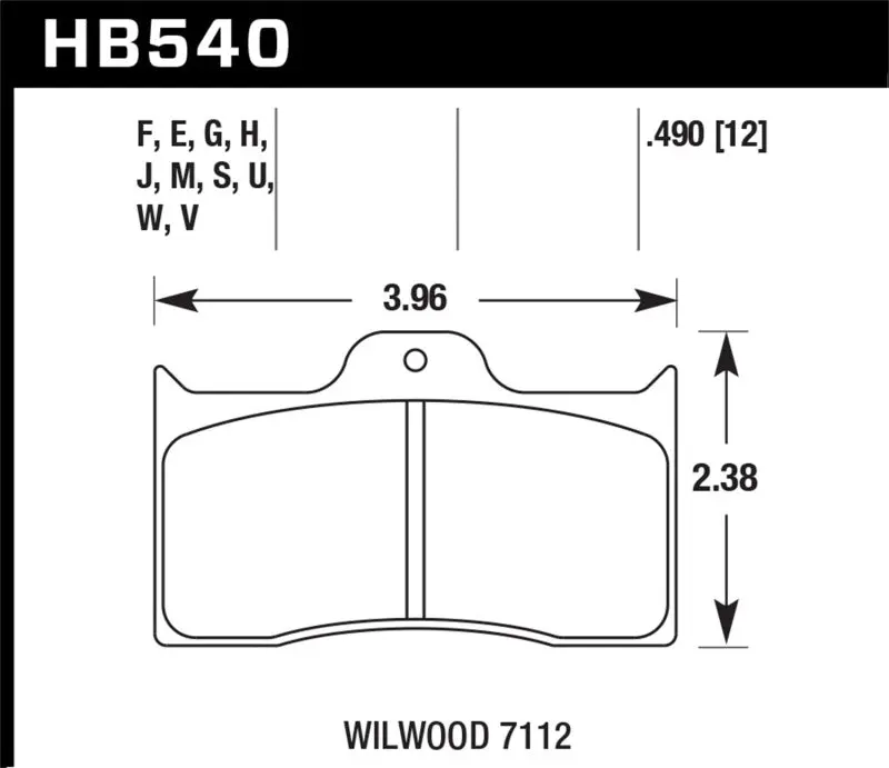 HAWK HAWKHB540F.490 HPS Street Brake Pads