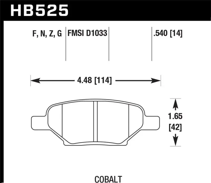 HAWK HAWKHB525F.540 HPS Street Brake Pads №4