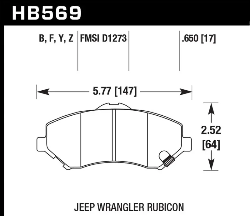 HAWK HAWKHB569F.650 HPS Street Brake Pads