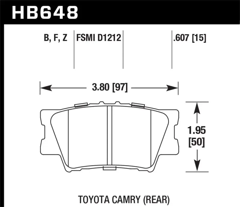 HAWK HAWKHB648F.607 HPS Street Brake Pads