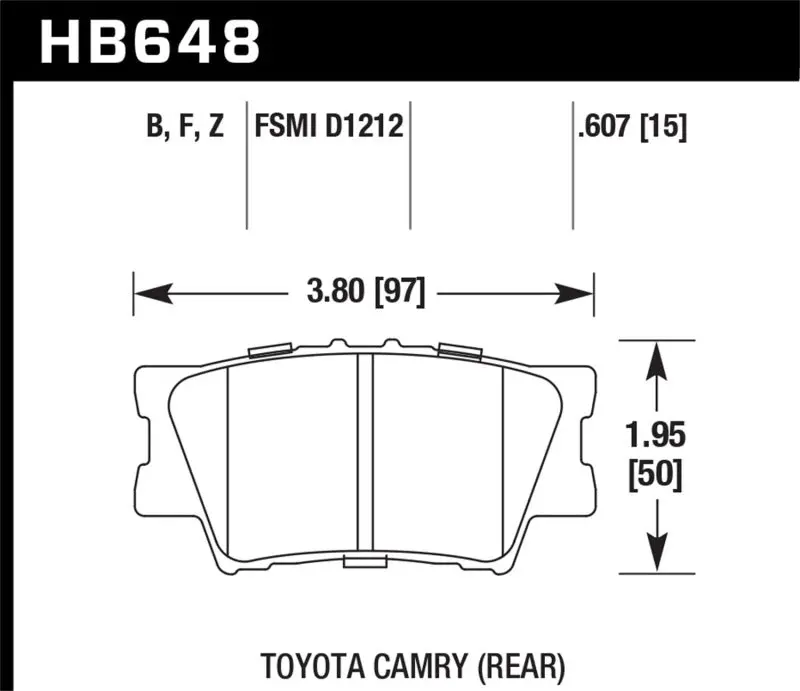 HAWK HAWKHB648F.607 HPS Street Brake Pads №3