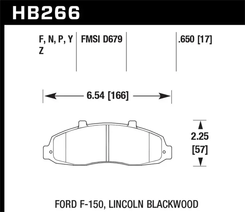 HAWK HAWKHB266Y.650 LTS Street Brake Pads №1