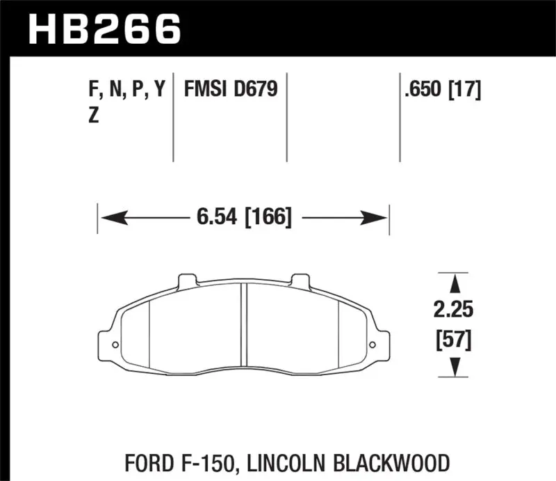 HAWK HAWKHB266Y.650 LTS Street Brake Pads №2