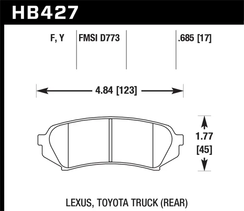 HAWK HAWKHB427Y.685 LTS Street Brake Pads №1