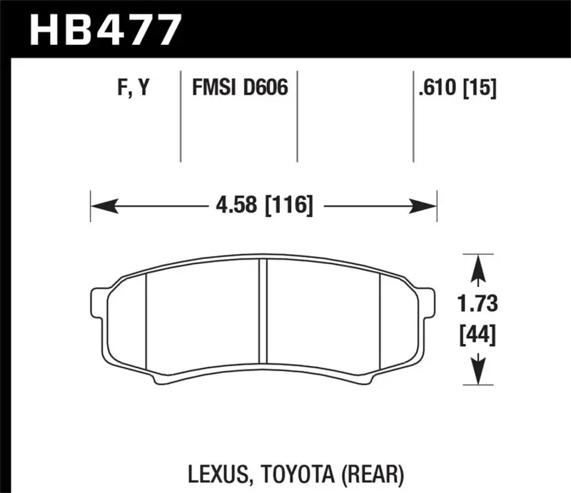 HAWK HAWKHB477Y.610 LTS Street Brake Pads №2