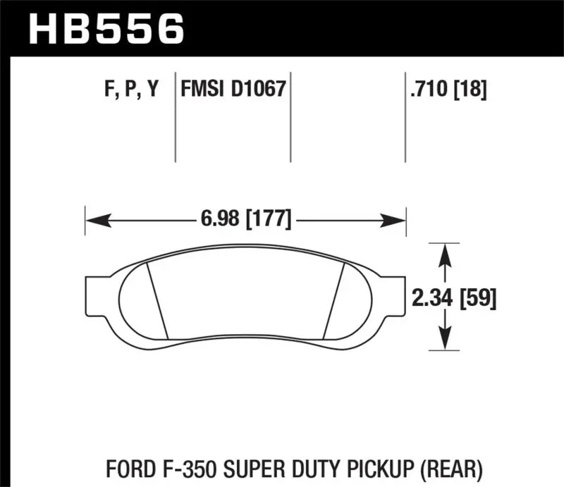 HAWK HAWKHB556Y.710 LTS Street Brake Pads