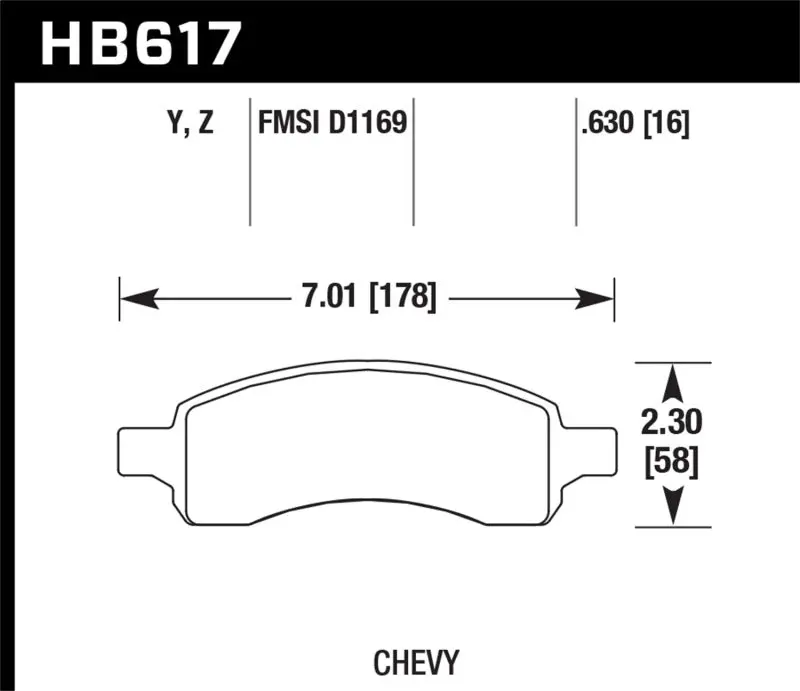 HAWK HAWKHB617Y.630 LTS Street Brake Pads