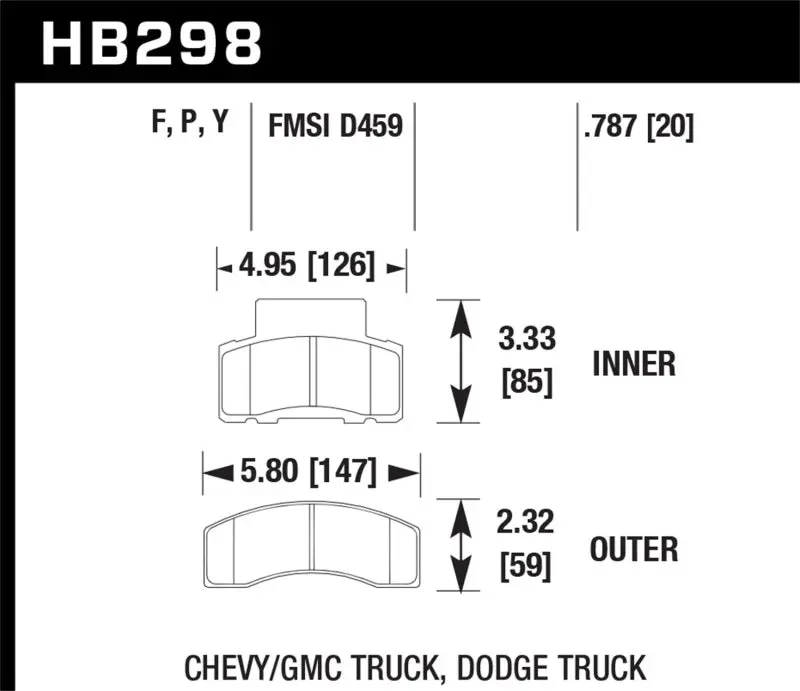 HAWK HAWKHB298Y.787 LTS Street Brake Pads