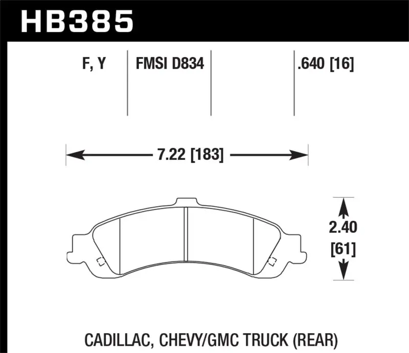 HAWK HAWKHB385Y.640 LTS Street Brake Pads №1