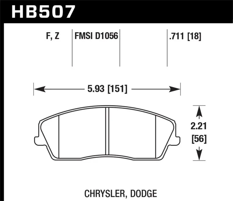 HAWK HAWKHB507Z.711 Performance Ceramic Street Brake Pads №1