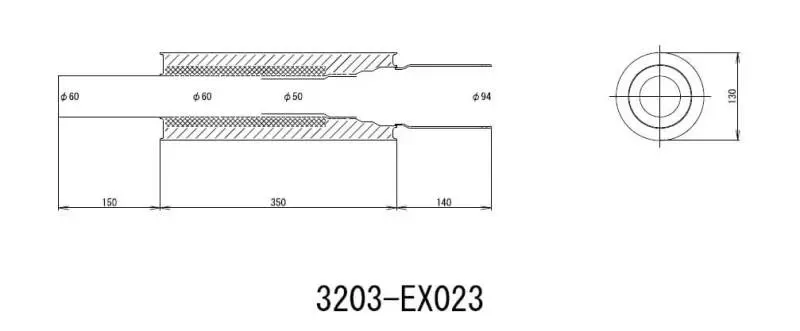 HKS HKS3203-EX023 Universal Muffler 2.5 Inlet / 3.7in Outlet №2