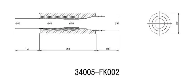 HKS HKS34005-FK002 Universal Stainless Hi Power 130mm Titanium Muffler