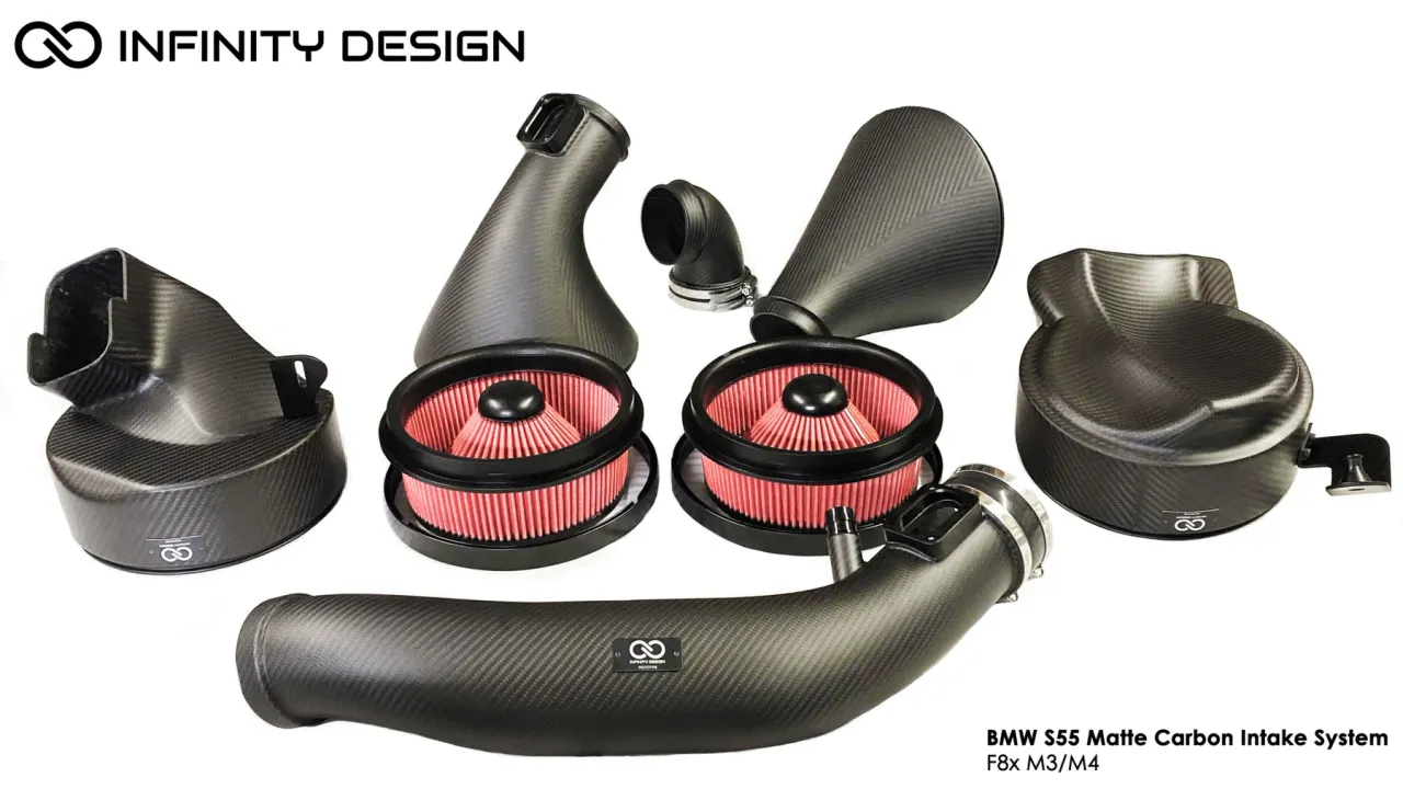 Infinity Design NF-F87-S55-I-M Система впуска BMW F87 M2 Competition S55 (матовый карбон) №3