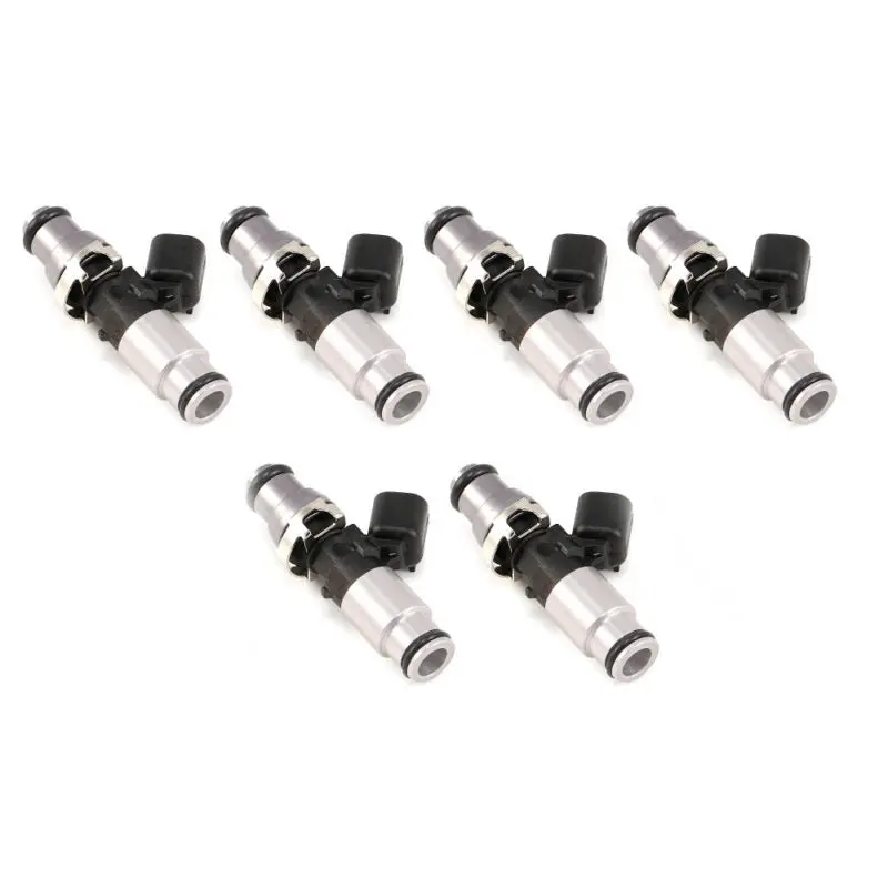 Injector Dynamics IDX1050.60.14.14B.6 1050X Injectors 14mm (Grey) Adaptor Top - (Silver) Bottom Adapter (Set Of 6)