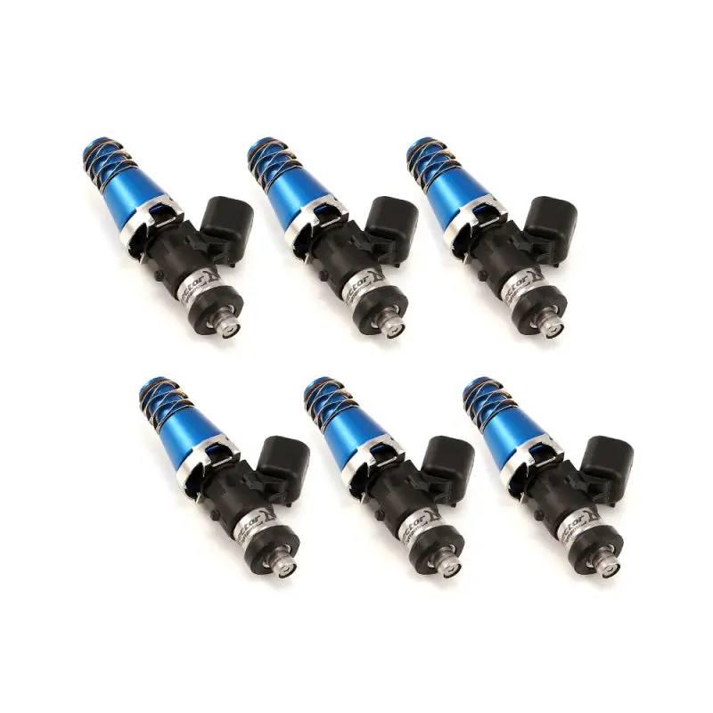 Injector Dynamics IDX1050.60.11.D.6 ID1050X Injectors 11mm (Blue) Adaptor Tops Denso Lower Cushions (Set Of 6)