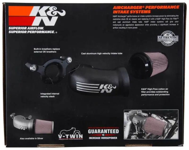 K&N KNN57-1137 01-17 Harley Davidson Softail / Dyna FI Performance Air Intake System №9