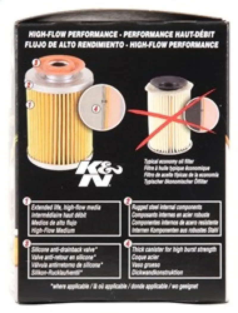 K&N KNNHP-1003 03-09 Scion TC / 00-05 Celica GT/GT-S Performance Gold Oil Filter №4