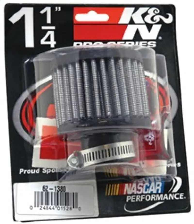 K&N KNN62-1380 1.25in Flange ID X 3in OD X 2.5 Inch H Rubber Base Crankcase Vent Filter №7