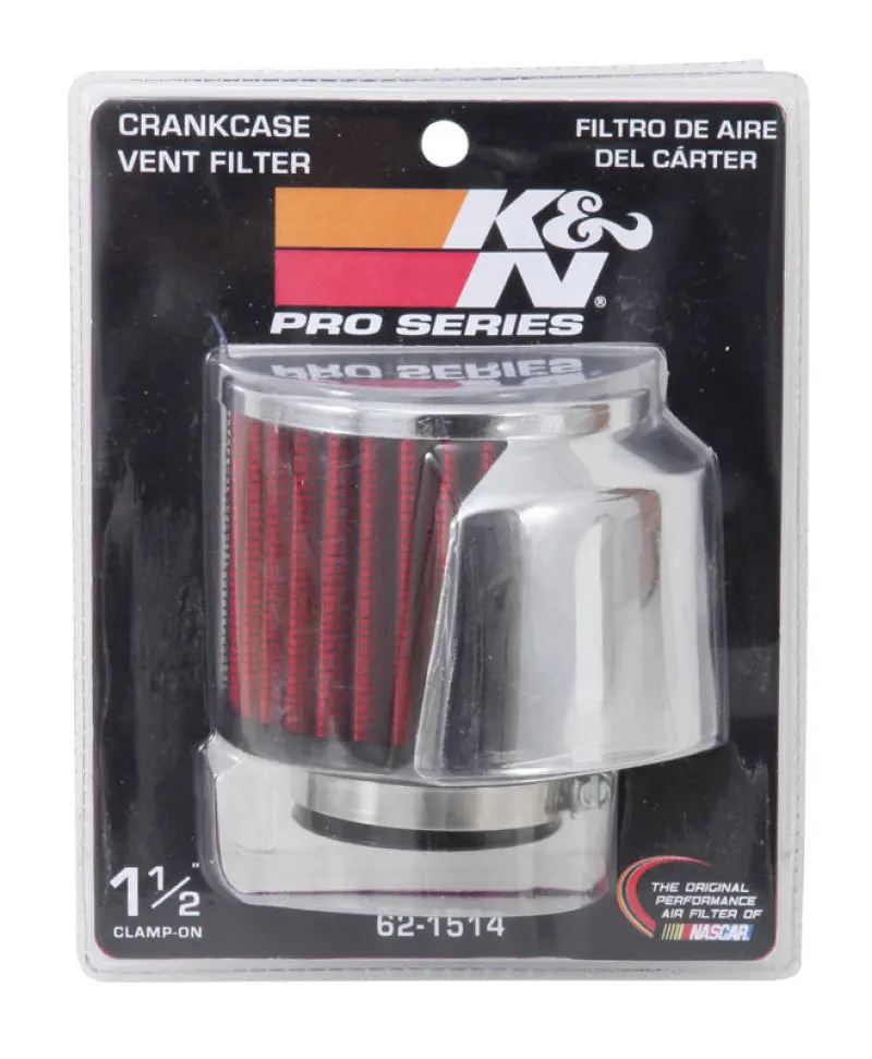 K&N KNN62-1514 1.5in Flange ID X 3in OD X 2.5in Height Clamp On Crankcase Vent Filter №9