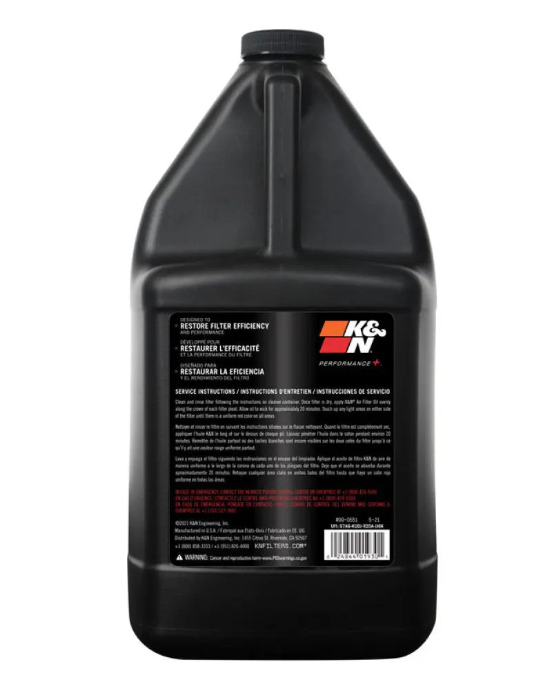 K&N KNN99-0551 1 Gallon Air Filter Oil №4