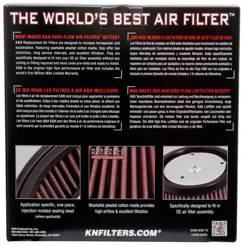 K&N KNNHD-0910 10-12 Harley Davidson FLHXSE/FLSTSE / 11-12 FLHTCUSE / 11 FLTRUSE Replacement Air Filter №5