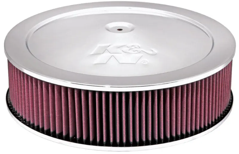 K&N KNN60-1290 14in Red Custom Air Cleaner Assembly - 5.125in ID X 14in OD X 3.75in H X 1.25in Drop Base №1