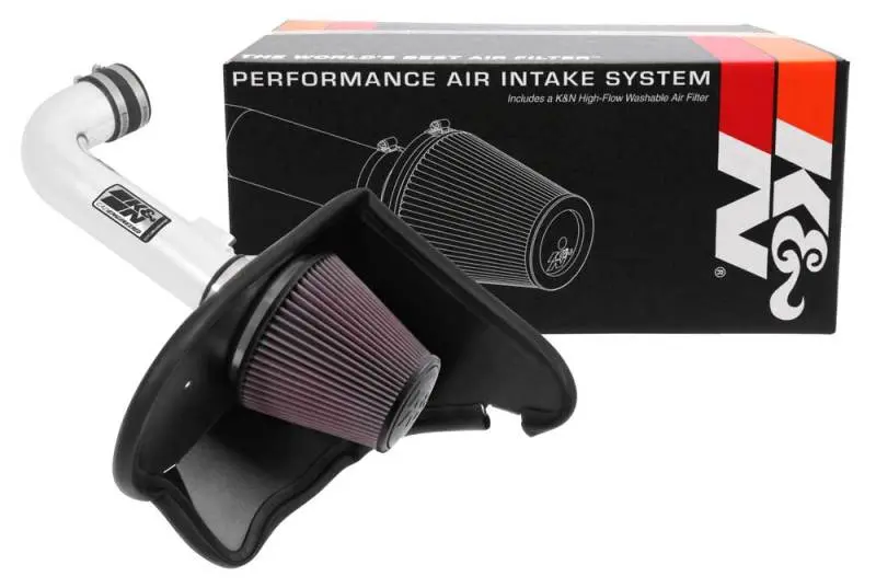 K&N KNN69-4535TP 16-17 Chevy Camaro 3.6L Silver Typhoon Short Ram Intake №11