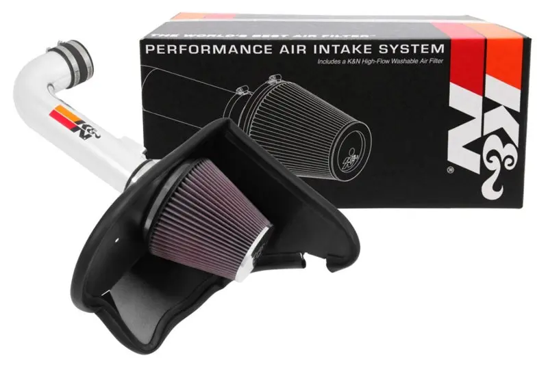 K&N KNN69-4535TP 16-17 Chevy Camaro 3.6L Silver Typhoon Short Ram Intake №14