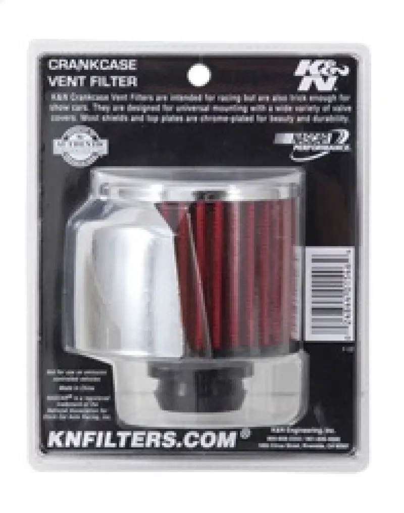 K&N KNN62-1516 1in Flange L X 3in OD X 2.5in Height Clamp On Crankcase Vent Filter №14