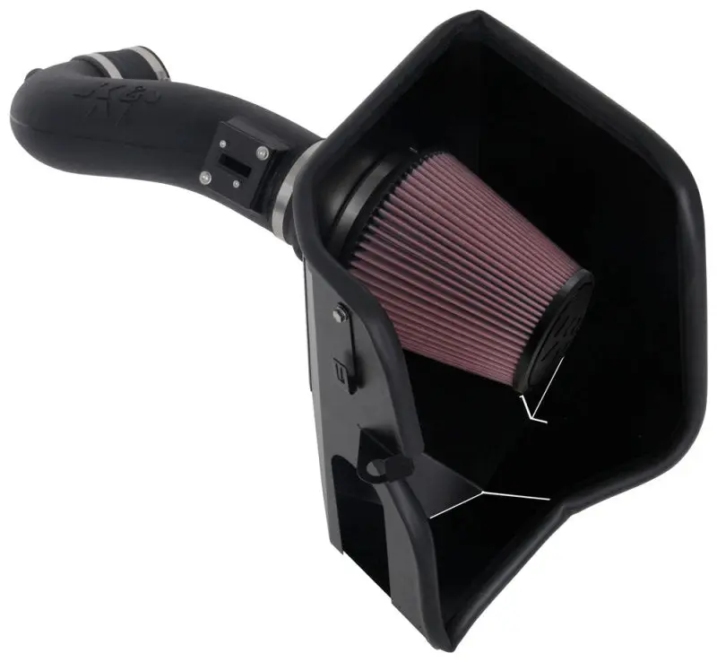 K&N KNN63-3110 2019+ Chevrolet 1500 5.3L / 6.2L V8 F/I Aircharger Performance Intake System №1