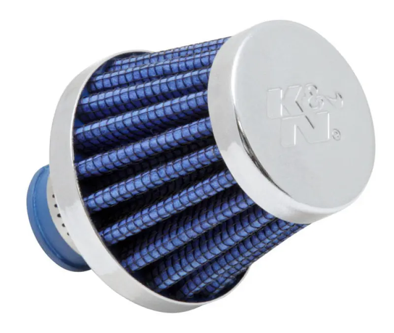 K&N KNN62-1600BL 2in Base OD X .375in Flange ID X 1.75in H Rubber Base Crankcase Vent Filter - Blue №1